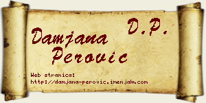 Damjana Perović vizit kartica